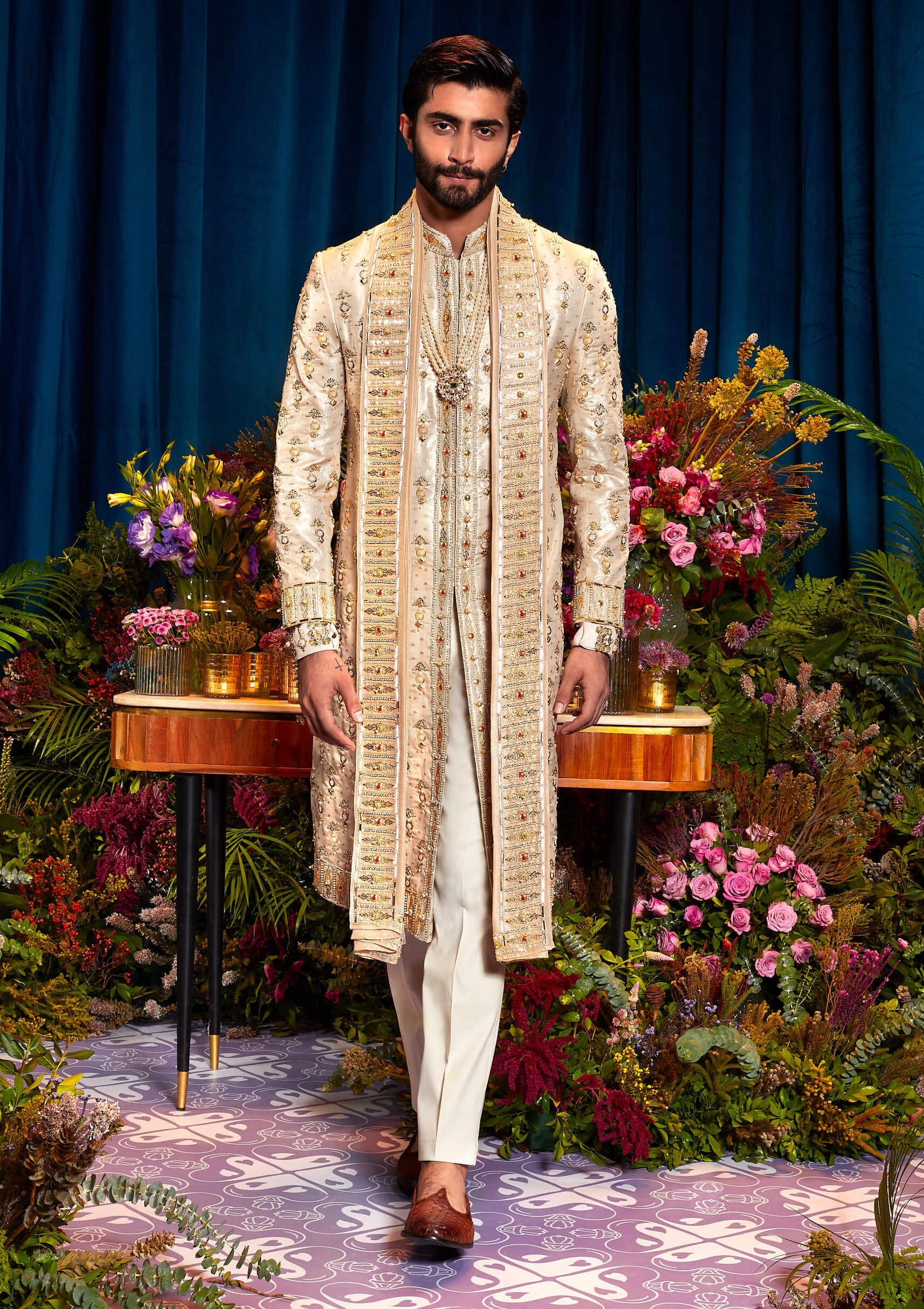 Adrian bandhgala sherwani set XS - Main Image
