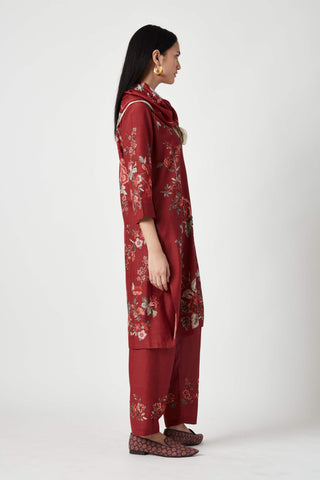 Payal Pratap-Siaba Red Printed Kurta And Pants-INDIASPOPUP.COM