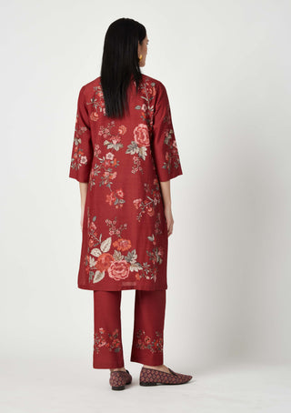 Payal Pratap-Siaba Red Printed Kurta And Pants-INDIASPOPUP.COM