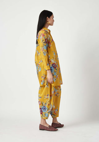 Payal Pratap-Bintan Yellow Printed Tunic And Pants-INDIASPOPUP.COM