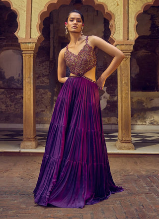 Baingani ghagri maxi gown