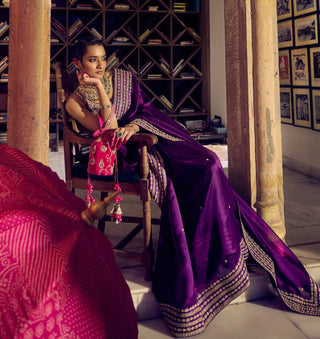 Baingani classic baigani sari and blouse