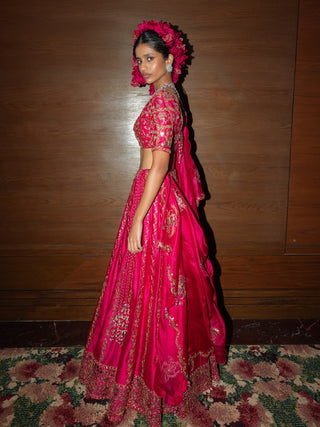 Raspberry Pink Lehenga Set
