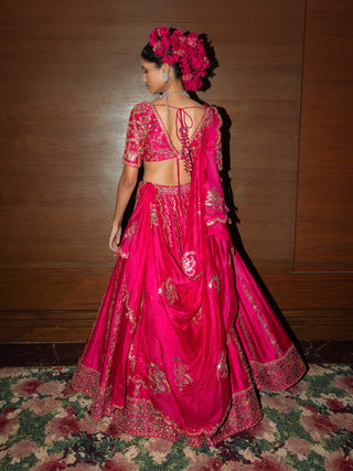 Raspberry Pink Lehenga Set