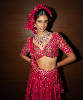 Raspberry Pink Lehenga Set