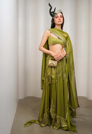 Olive Opulence Lehenga Set