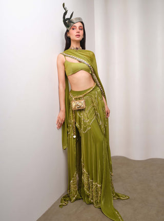 Olive Opulence Lehenga Set