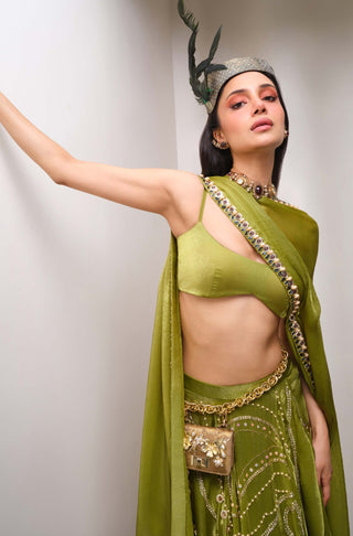 Olive Opulence Lehenga Set