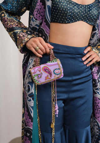 Midnight Power Move Jacket With Flared Pant Set