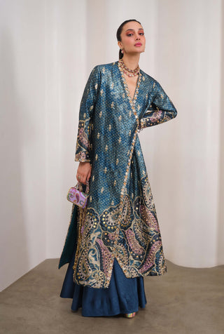 Midnight Power Move Jacket With Flared Pant Set