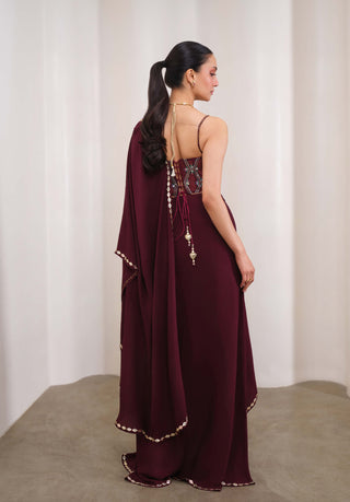 Wine And Shine Sari Set