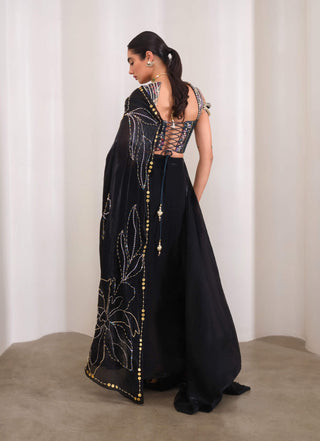 Midnight Muse Sari Set