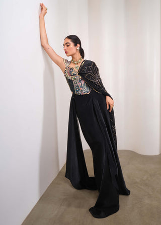 Midnight Muse Sari Set