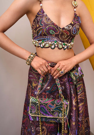 Merlot After Midnight Skirt With Bralette