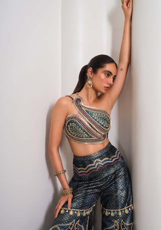 Midnight Paisley Muse Pants With Blouse