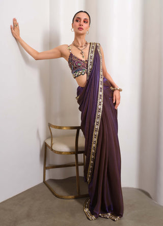 Vintage Power Moves Draped Sari Set