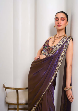 Vintage Power Moves Draped Sari Set