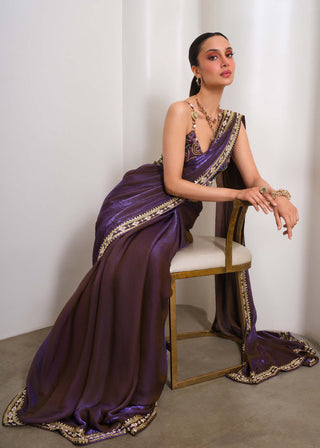 Vintage Power Moves Draped Sari Set
