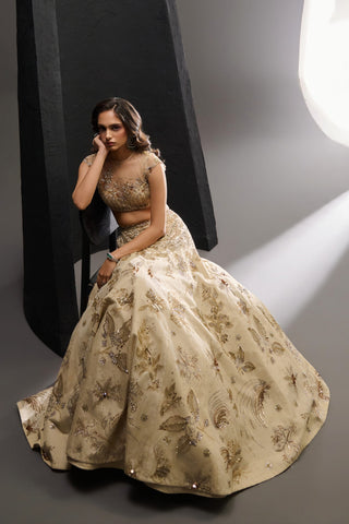 Empress ivory lehenga set