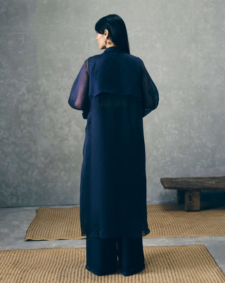 Navy blue nami jacket with top and pants