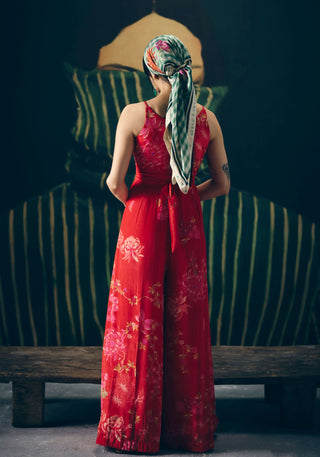 Red alaya jumpsuit