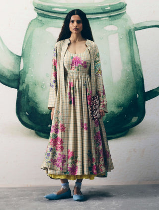 Ivory rei dress with jacket