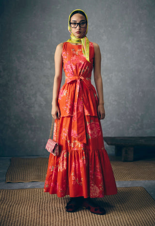 Rust orange selora dress