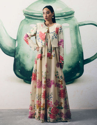 Ivory yume jumpsuit with jacket