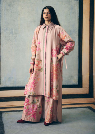 Pink rina shirt with pants