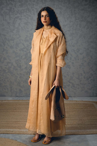 Nude inaya dress with jacket