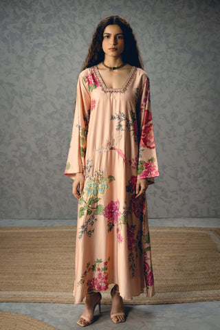 Pink printed leonie kaftan