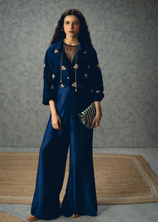 Blue taksu shirt with pants