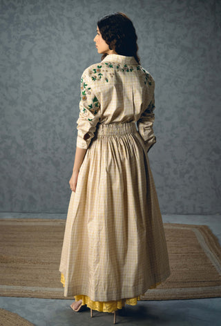 Ivory nina skirt with shirt