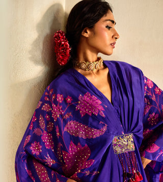 Grape jelly printed kaftan