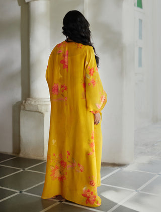Golden honey floral kaftan