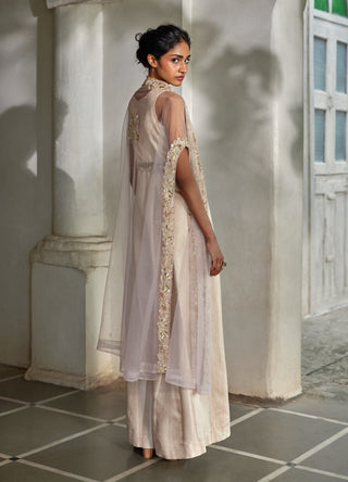 Rose tone jumpsuit and cape