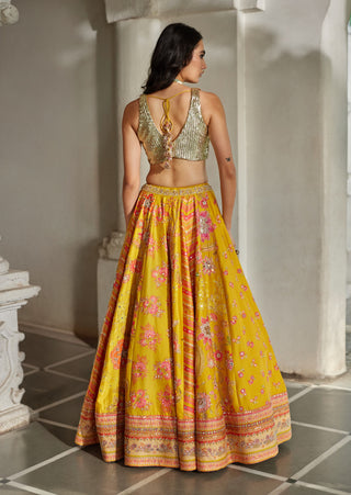 Golden honey lehenga set