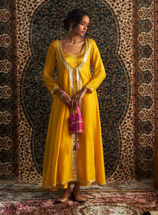 Marigold Embroidered Choga Set by Charkhee available on Indiaspopup.com