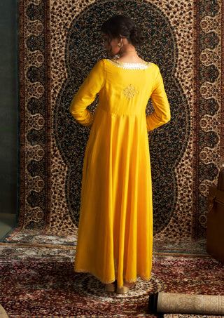 Marigold Embroidered Choga Set by Charkhee available on Indiaspopup.com