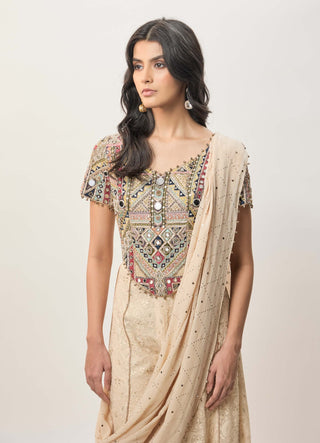 Hooria stone georgette sharara and choli