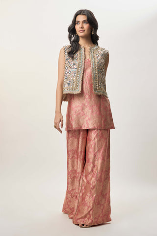 Iza stone waist coat and kurta set