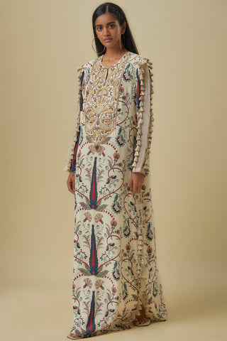 Blue forest whisper print beyza kaftan