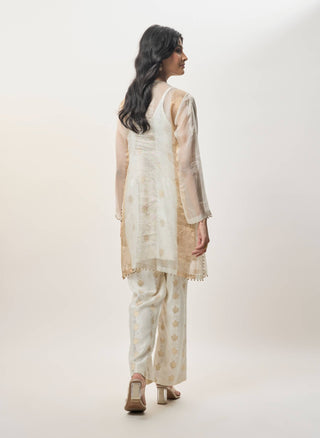 Shirin off-white kurta and palazzo set