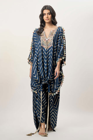 Raniya navy blue kaftan and jogger