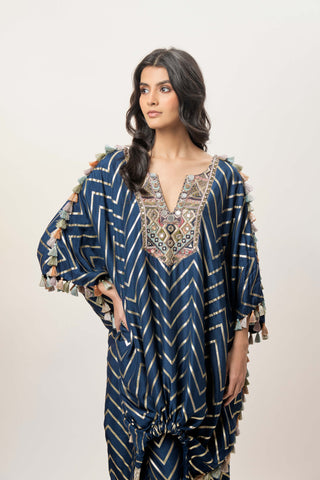 Raniya navy blue kaftan and jogger