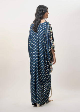Raniya navy blue kaftan and jogger