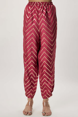 Raniya cranberry kaftan and jogger pant