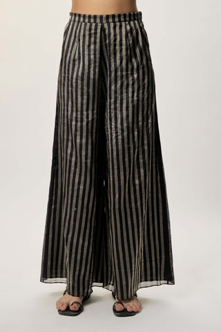 Sabil black stripe kurta and palazzo set