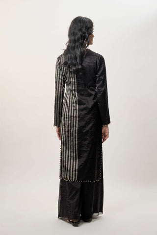 Sabil black stripe kurta and palazzo set