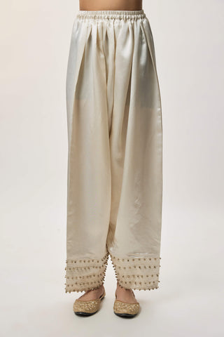 Rangrez silver gold stripe kurta set